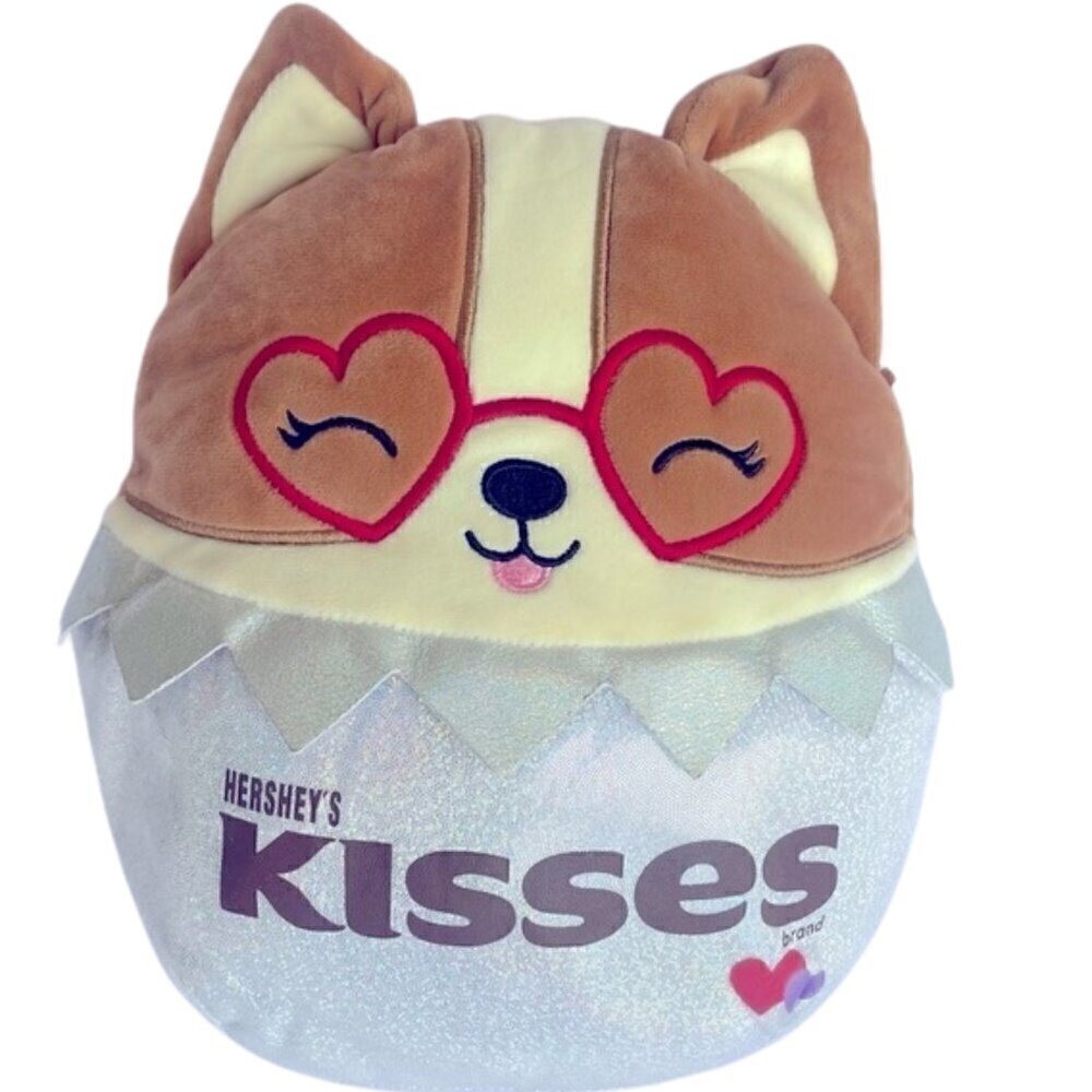10"  Squishmallows Regina Dog Kellytoy Valentines Squishy Soft Plush Toy Animal